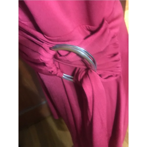 Halston One Shoulder Dress with Attached Belt NWT - Picture 9 of 14